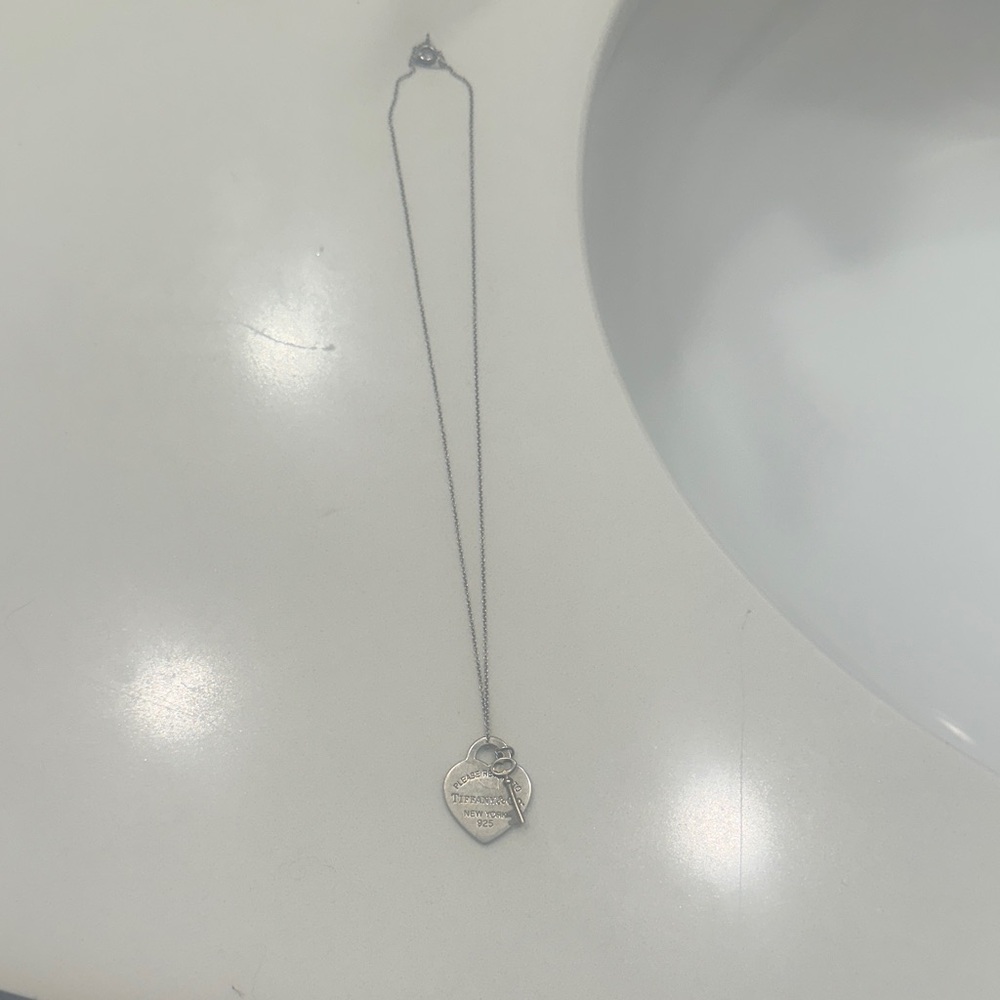 Tiffany & Co. Silver Heart Charm Necklace